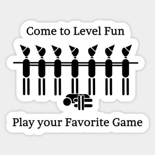 Level Fun-Black Sticker